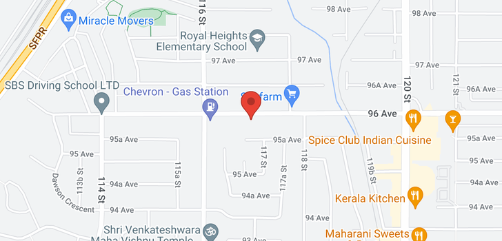 map of 11694 96 AVENUE